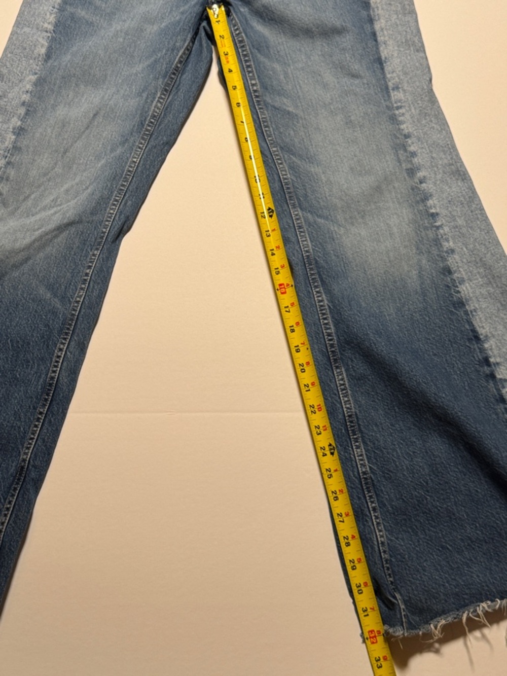 POLO by Ralph Lauren Women's Paneled Flare Premium‎ Denim Jeans Raw Hem Boho 29 - Picture 11 of 14